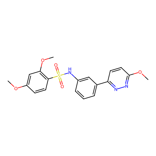 2,4-dimethoxy-N-[3-(6-methoxypyridazin-3-yl)phenyl]benzenesulfonamide structure