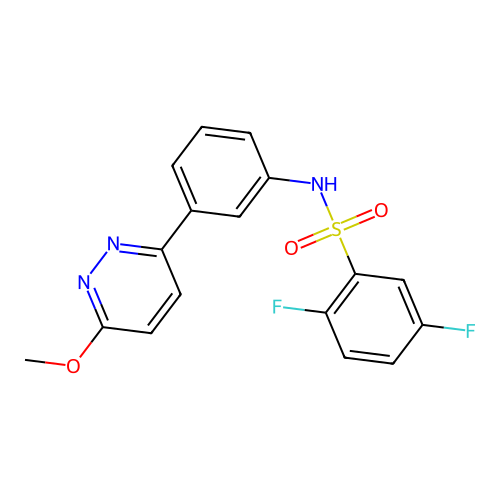 2,5-difluoro-N-[3-(6-methoxypyridazin-3-yl)phenyl]benzenesulfonamide structure