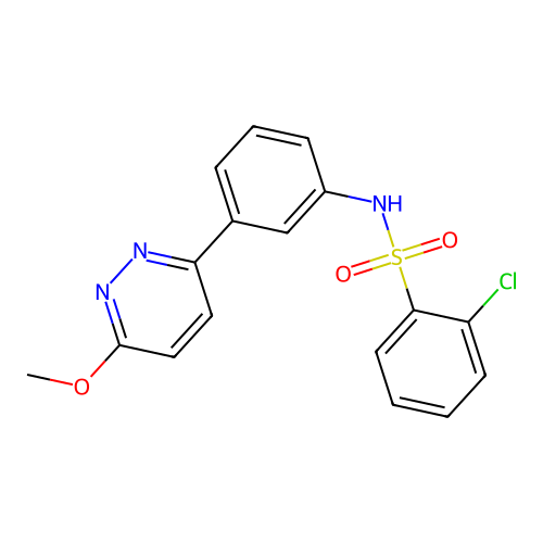2-chloro-N-[3-(6-methoxypyridazin-3-yl)phenyl]benzenesulfonamide structure
