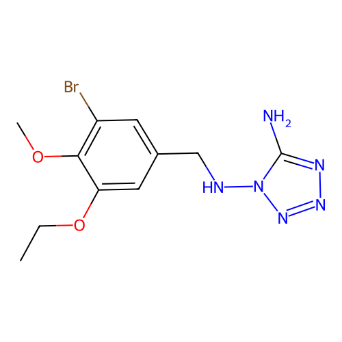 N~1~-(3-bromo-5-ethoxy-4-methoxybenzyl)-1H-tetrazole-1,5-diamine structure