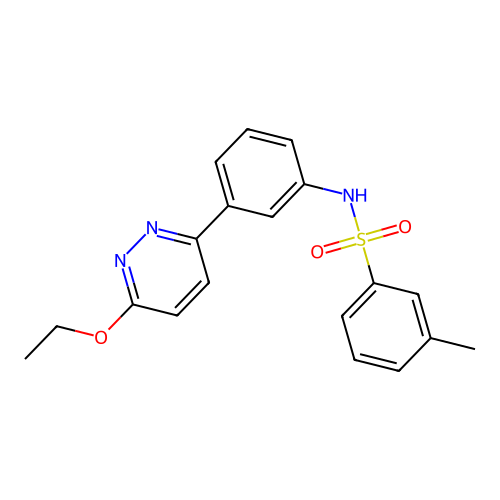 N-[3-(6-ethoxypyridazin-3-yl)phenyl]-3-methylbenzenesulfonamide structure