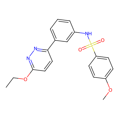 N-[3-(6-ethoxypyridazin-3-yl)phenyl]-4-methoxybenzenesulfonamide structure