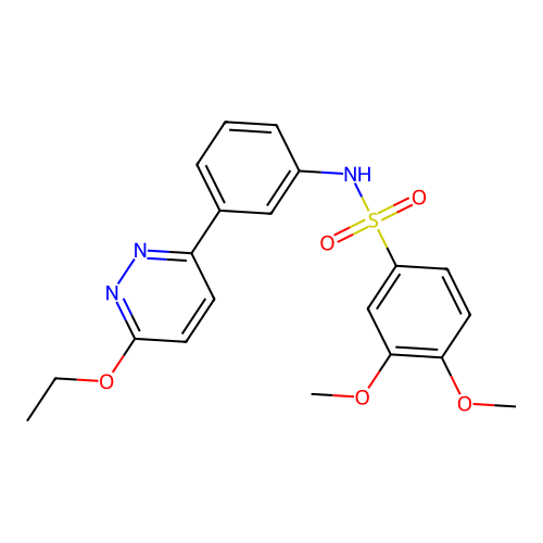 N-[3-(6-ethoxypyridazin-3-yl)phenyl]-3,4-dimethoxybenzenesulfonamide structure