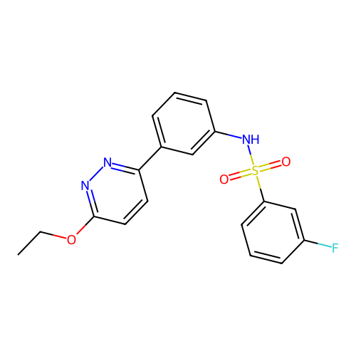 N-[3-(6-ethoxypyridazin-3-yl)phenyl]-3-fluorobenzenesulfonamide structure