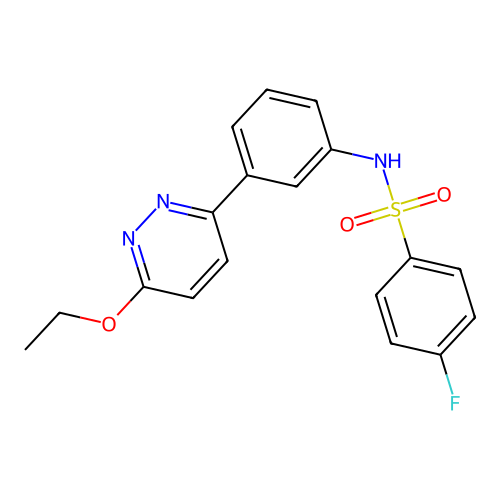 N-[3-(6-ethoxypyridazin-3-yl)phenyl]-4-fluorobenzenesulfonamide structure