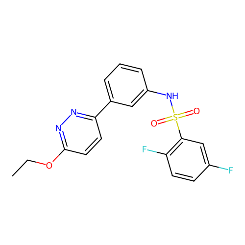 N-[3-(6-ethoxypyridazin-3-yl)phenyl]-2,5-difluorobenzenesulfonamide structure