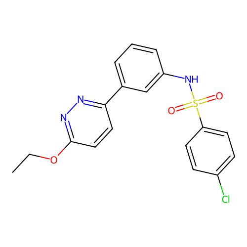 4-chloro-N-[3-(6-ethoxypyridazin-3-yl)phenyl]benzenesulfonamide structure