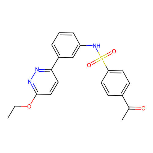 4-acetyl-N-[3-(6-ethoxypyridazin-3-yl)phenyl]benzenesulfonamide structure