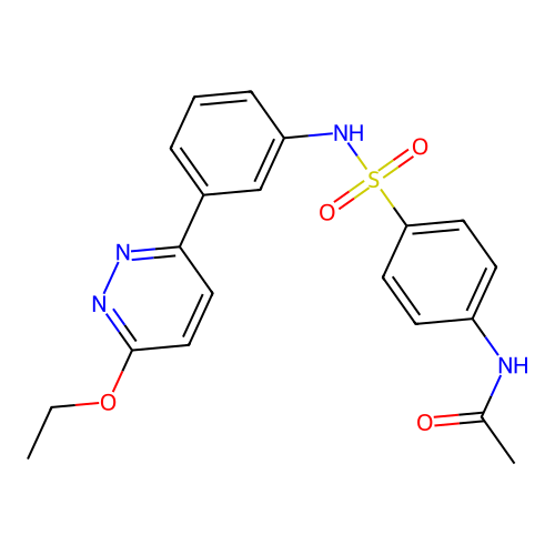 N-(4-{[3-(6-ethoxypyridazin-3-yl)phenyl]sulfamoyl}phenyl)acetamide structure