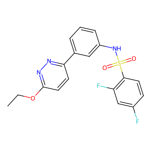 N-[3-(6-ethoxypyridazin-3-yl)phenyl]-2,4-difluorobenzenesulfonamide structure