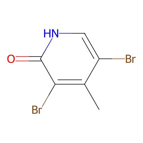 3,5-Dibromo-2-hydroxy-4-methylpyridine structure