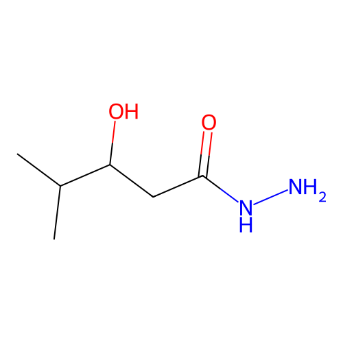 3-Hydroxy-4-methylpentanehydrazide structure