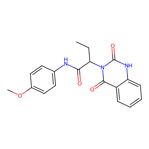 2-(2-hydroxy-4-oxoquinazolin-3(4H)-yl)-N-(4-methoxyphenyl)butanamide structure
