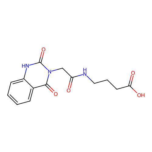 4-{[(2-hydroxy-4-oxoquinazolin-3(4H)-yl)acetyl]amino}butanoic acid structure