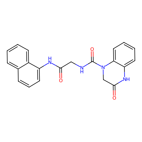 3-hydroxy-N-[2-(naphthalen-1-ylamino)-2-oxoethyl]quinoxaline-1(2H)-carboxamide structure
