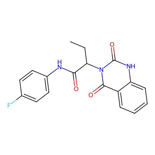 N-(4-fluorophenyl)-2-(2-hydroxy-4-oxoquinazolin-3(4H)-yl)butanamide structure