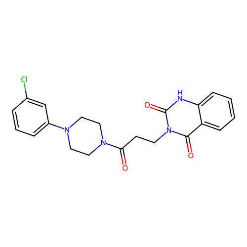 3-(3-(4-(3-chlorophenyl)piperazin-1-yl)-3-oxopropyl)quinazoline-2,4(1H,3H)-dione structure