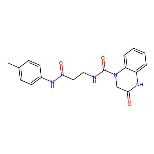 3-hydroxy-N-{3-[(4-methylphenyl)amino]-3-oxopropyl}quinoxaline-1(2H)-carboxamide structure