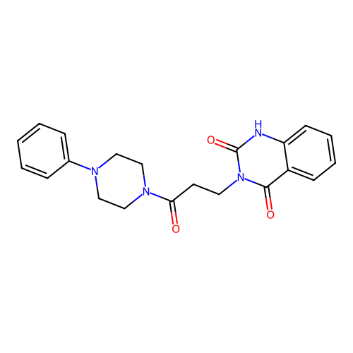 3-(3-oxo-3-(4-phenylpiperazin-1-yl)propyl)quinazoline-2,4(1H,3H)-dione structure