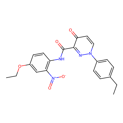 N-(4-ethoxy-2-nitrophenyl)-1-(4-ethylphenyl)-4-oxo-1,4-dihydropyridazine-3-carboxamide structure