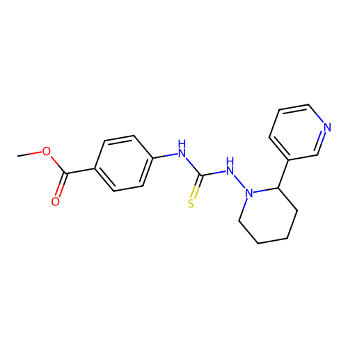 methyl 4-[(2-pyridin-3-ylpiperidin-1-yl)carbamothioylamino]benzoate structure