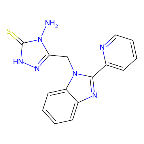 4-Amino-5-[(2-pyridin-2-yl-1H-benzimidazol-1-yl)methyl]-4H-1,2,4-triazole-3-thiol structure