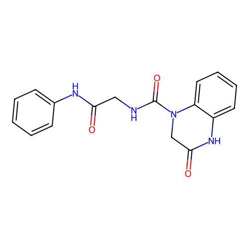 3-hydroxy-N-[2-oxo-2-(phenylamino)ethyl]quinoxaline-1(2H)-carboxamide structure