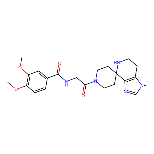 (3,4-dimethoxyphenyl)-N-(2-oxo-2-spiro[4,5,6,7-tetrahydroimidazo[4,5-c]pyridin e-4,4'-piperidine]-10-ylethyl)carboxamide structure