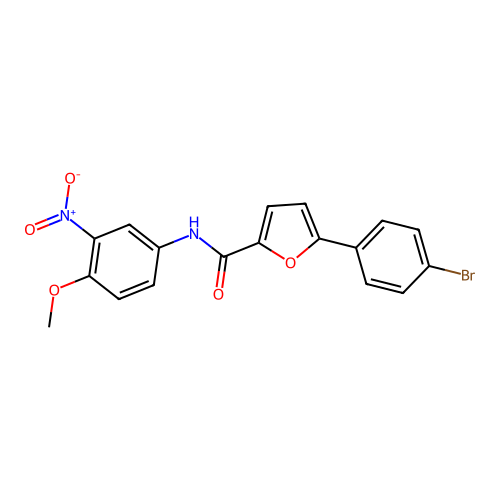 5-(4-bromophenyl)-N-(4-methoxy-3-nitrophenyl)furan-2-carboxamide structure