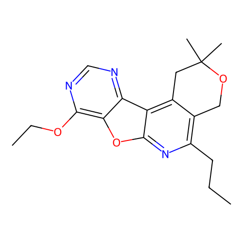 8-Ethoxy-2,2-dimethyl-5-propyl-1,4-dihydro-2H-3,7-dioxa-6,9,11-triaza-benzo[c]fluorene structure