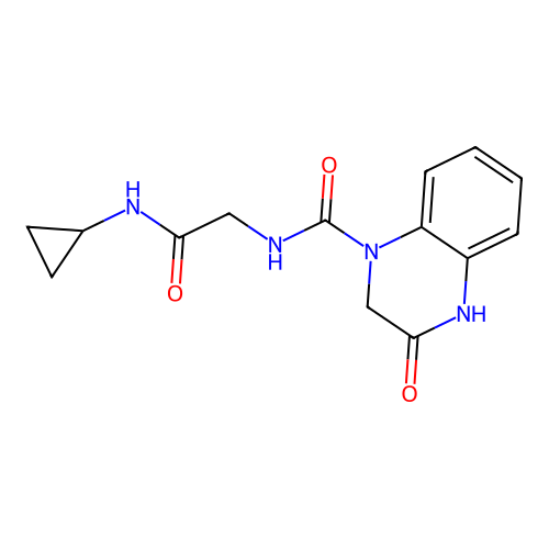 N-[2-(cyclopropylamino)-2-oxoethyl]-3-hydroxyquinoxaline-1(2H)-carboxamide structure
