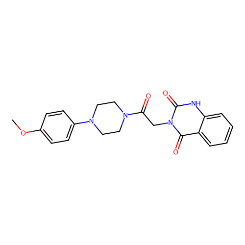 3-(2-(4-(4-methoxyphenyl)piperazin-1-yl)-2-oxoethyl)quinazoline-2,4(1H,3H)-dione structure