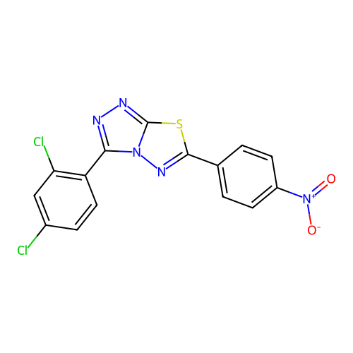 3-(2,4-Dichlorophenyl)-6-(4-nitrophenyl)[1,2,4]triazolo[3,4-b][1,3,4]thiadiazole structure