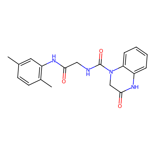 N-[2-(2,5-dimethylanilino)-2-oxoethyl]-3-oxo-2,4-dihydroquinoxaline-1-carboxamide structure