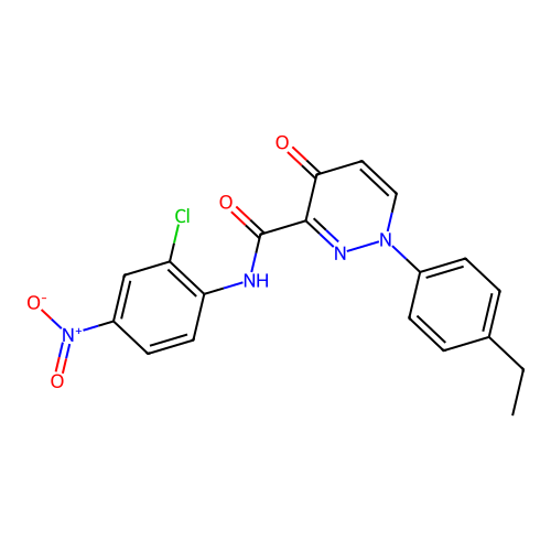 N-(2-chloro-4-nitrophenyl)-1-(4-ethylphenyl)-4-oxo-1,4-dihydropyridazine-3-carboxamide structure
