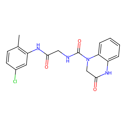 N-[2-(5-chloro-2-methylanilino)-2-oxoethyl]-3-oxo-2,4-dihydroquinoxaline-1-carboxamide structure