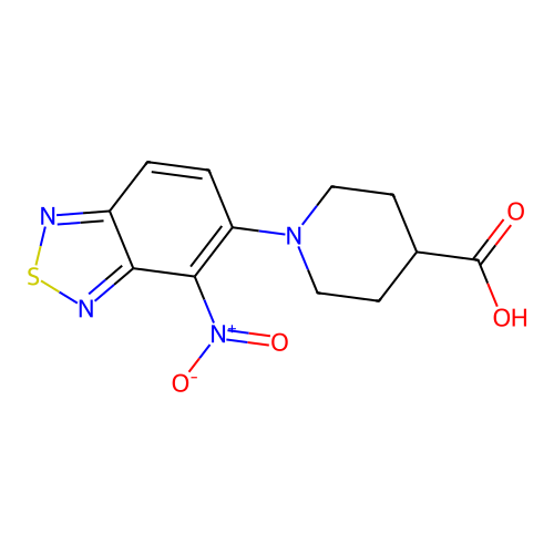 1-(4-Nitro-2,1,3-benzothiadiazol-5-yl)piperidine-4-carboxylic acid structure