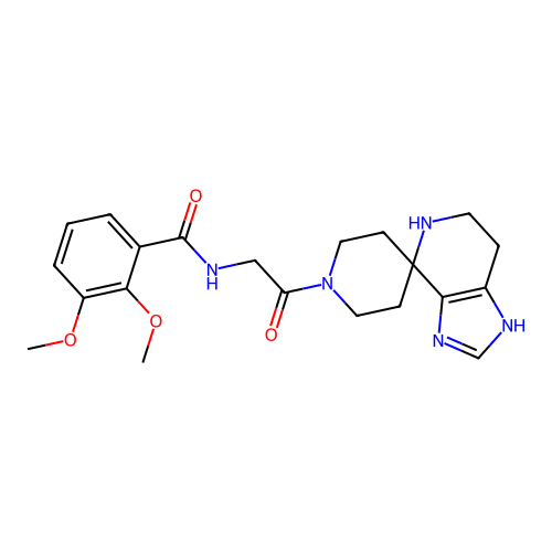 2,3-dimethoxy-N-(2-oxo-2-(1,5,6,7-tetrahydrospiro[imidazo[4,5-c]pyridine-4,4'-piperidin]-1'-yl)ethyl)benzamide structure