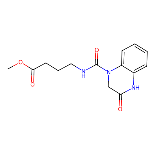 Methyl 4-[(3-oxo-2,4-dihydroquinoxaline-1-carbonyl)amino]butanoate structure