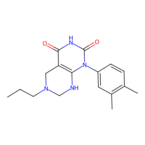 1-(3,4-dimethylphenyl)-6-propyl-5,6,7,8-tetrahydropyrimido[4,5-d]pyrimidine-2,4(1H,3H)-dione structure