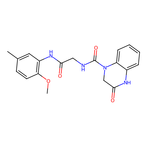 3-hydroxy-N-{2-[(2-methoxy-5-methylphenyl)amino]-2-oxoethyl}quinoxaline-1(2H)-carboxamide structure
