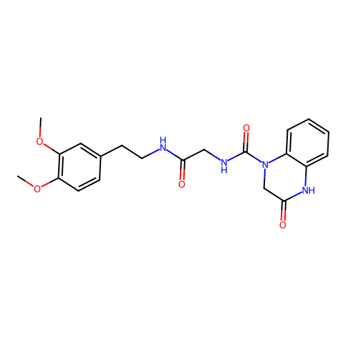N-(2-((3,4-dimethoxyphenethyl)amino)-2-oxoethyl)-3-oxo-3,4-dihydroquinoxaline-1(2H)-carboxamide structure