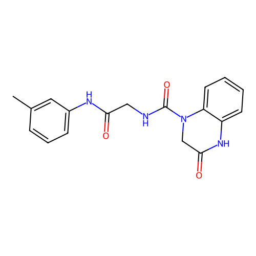 3-hydroxy-N-{2-[(3-methylphenyl)amino]-2-oxoethyl}quinoxaline-1(2H)-carboxamide structure
