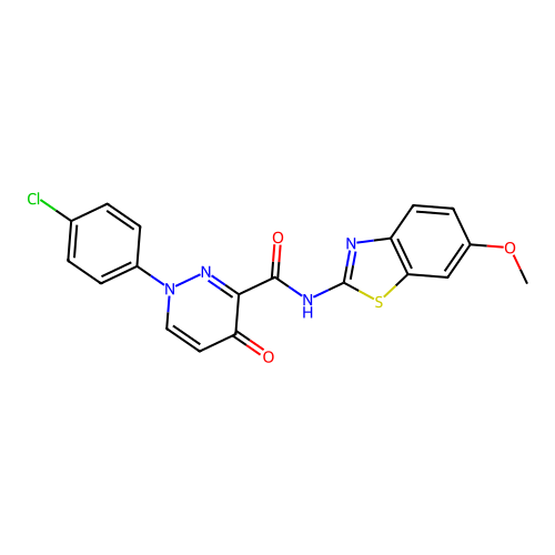 1-(4-chlorophenyl)-N-(6-methoxy-1,3-benzothiazol-2-yl)-4-oxo-1,4-dihydropyridazine-3-carboxamide structure