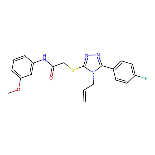 2-{[5-(4-fluorophenyl)-4-(prop-2-en-1-yl)-4H-1,2,4-triazol-3-yl]sulfanyl}-N-(3-methoxyphenyl)acetamide structure