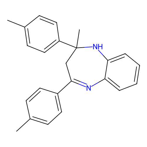 1H-1,5-Benzodiazepine, 2,3-dihydro-2-methyl-2,4-bis(4-methylphenyl)- structure