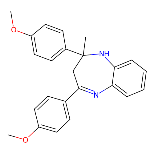 2,4-bis(4-methoxyphenyl)-2-methyl-2,3-dihydro-1H-1,5-benzodiazepine structure