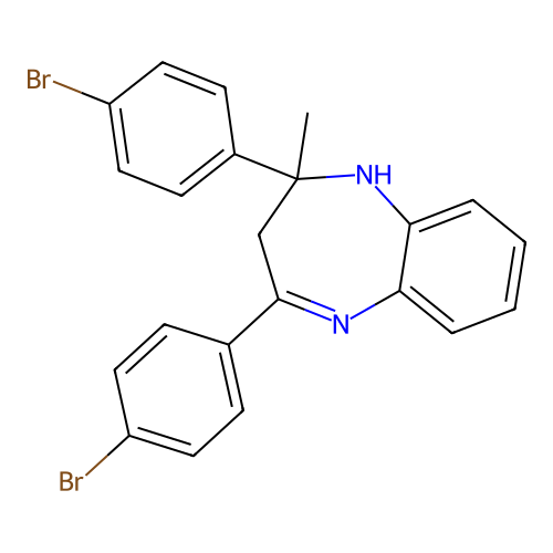 1H-1,5-Benzodiazepine, 2,4-bis(4-bromophenyl)-2,3-dihydro-2-methyl- structure
