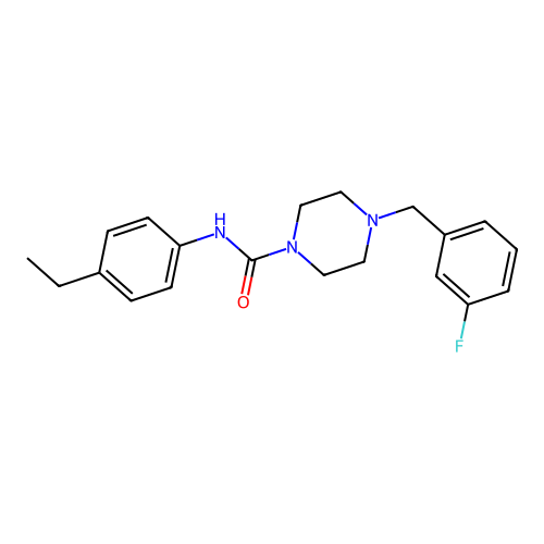 N-(4-ethylphenyl)-4-[(3-fluorophenyl)methyl]piperazine-1-carboxamide structure