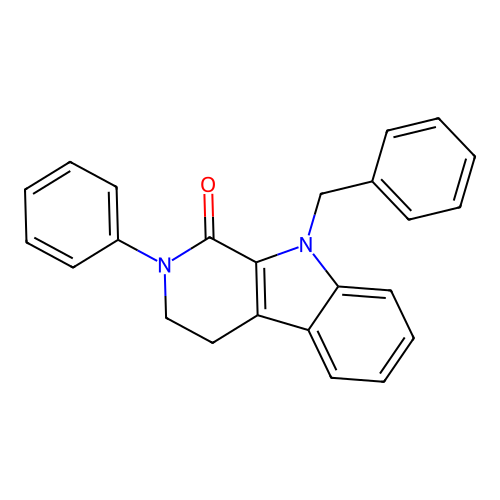 9-Benzyl-2-phenyl-3,4-dihydropyrido[3,4-b]indol-1-one structure